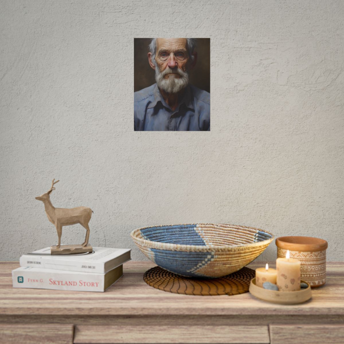 Elderly Wisdom: Portrait of a Wise Gentleman - Poster
