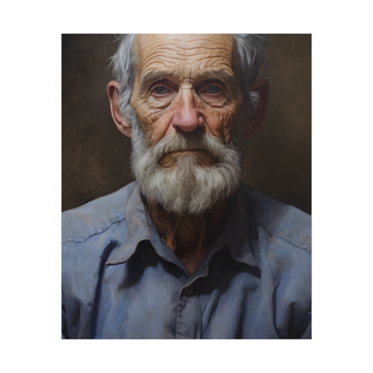 Elderly Wisdom: Portrait of a Wise Gentleman - Poster