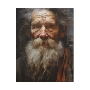 Bearded Old Man Portrait Canvas Print
