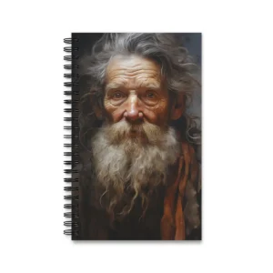 Bearded Old Man Portrait Spiral Notebook