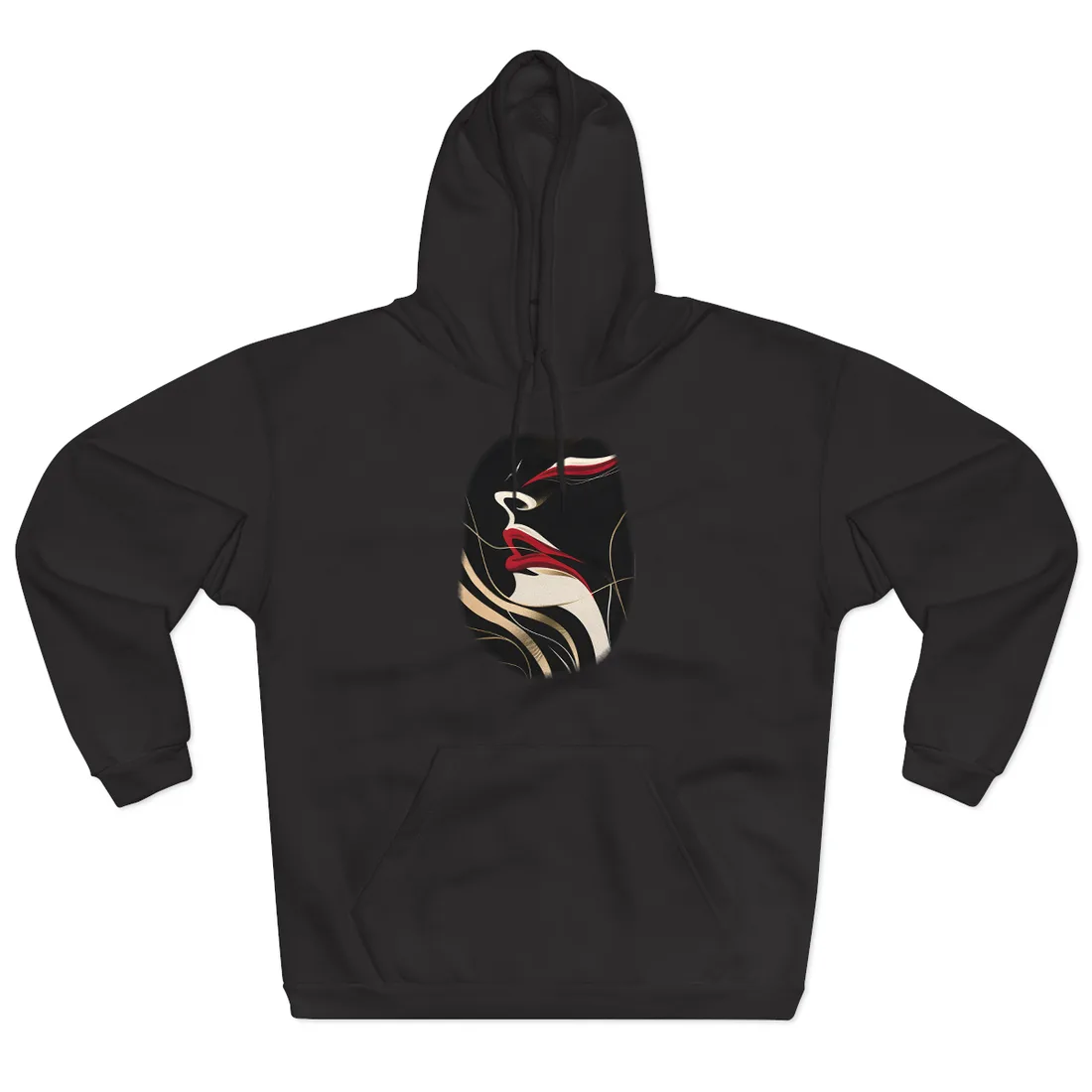 Elegant Art Nouveau Peacock: Timeless Vintage Beauty - Hoodie (Black)