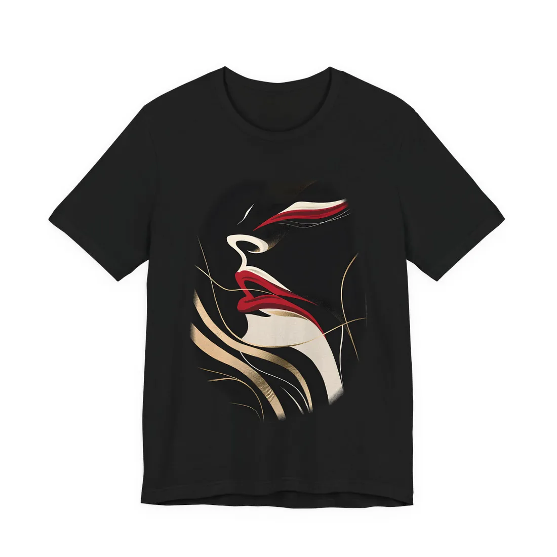 Elegant Art Nouveau Peacock: Timeless Vintage Beauty - T-Shirt (Black)