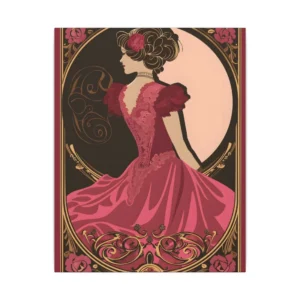 Art Nouveau Rose Gown Canvas Print