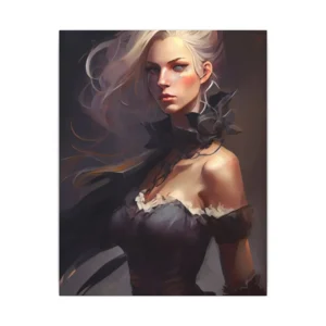Woman with Platinum Hair Canvas Print