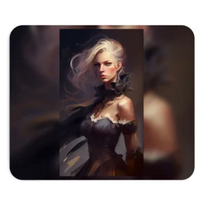 Woman with Platinum Hair Mouse Pad