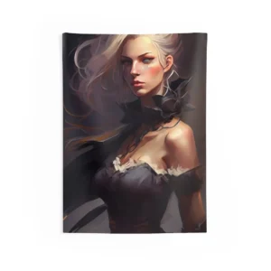 Woman with Platinum Hair Wall Tapestry