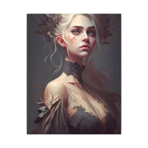 Fantasy Woman with White Hair Canvas Print