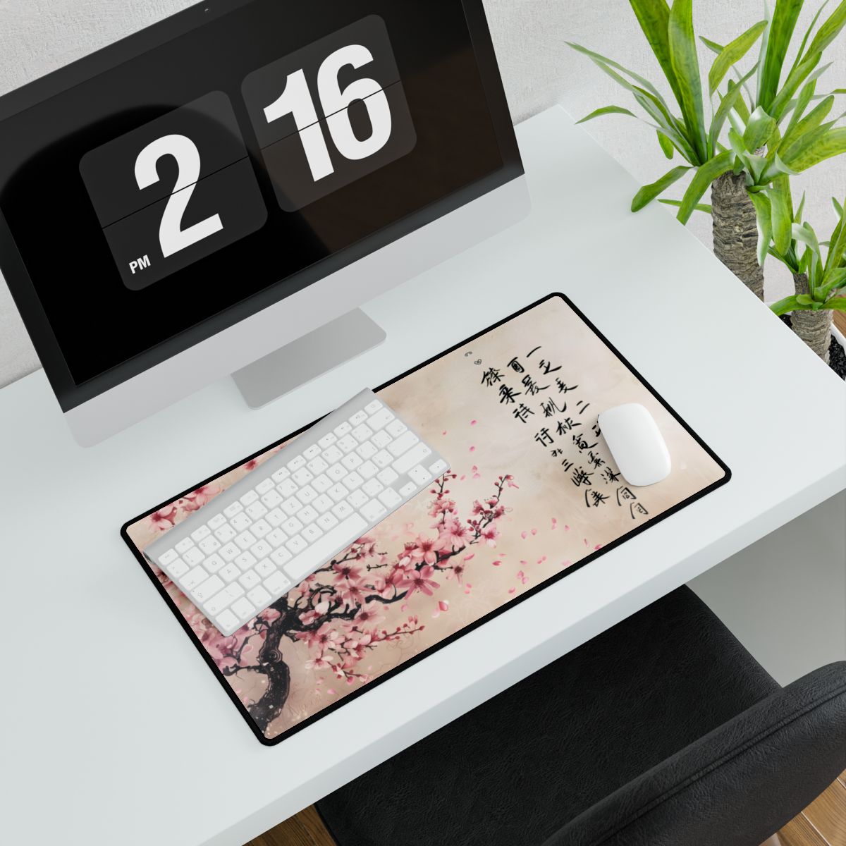 Elegant Cherry Blossom: Japanese Art Photography - Desk Mat