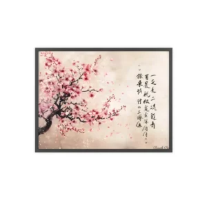 Cherry Blossom Branch Framed Poster