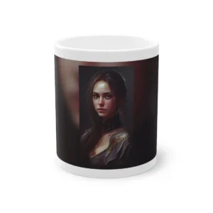 Woman with Long Brown Hair Mug
