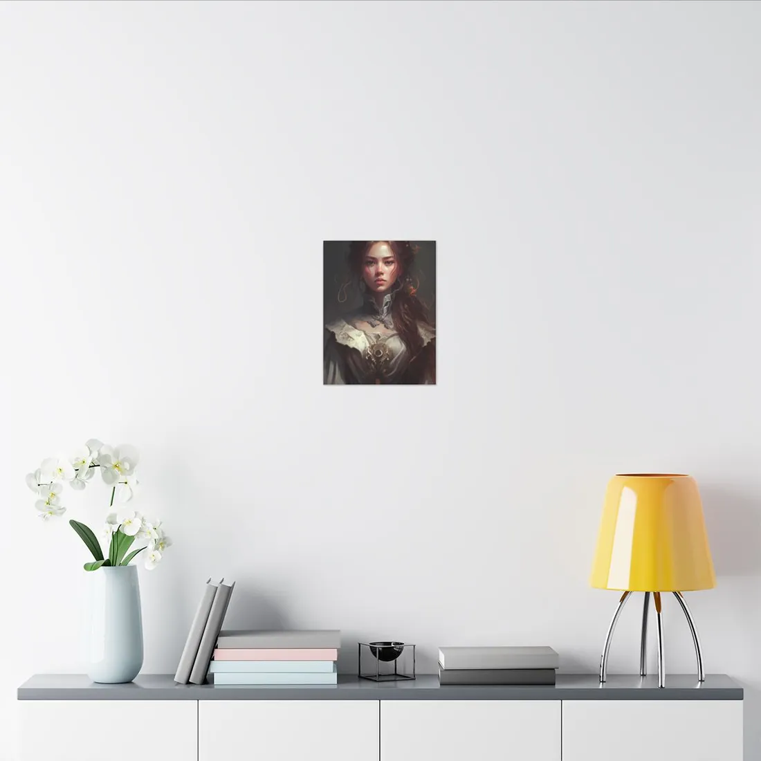 Elegant Professional Portrait: Brown Hair - Canvas