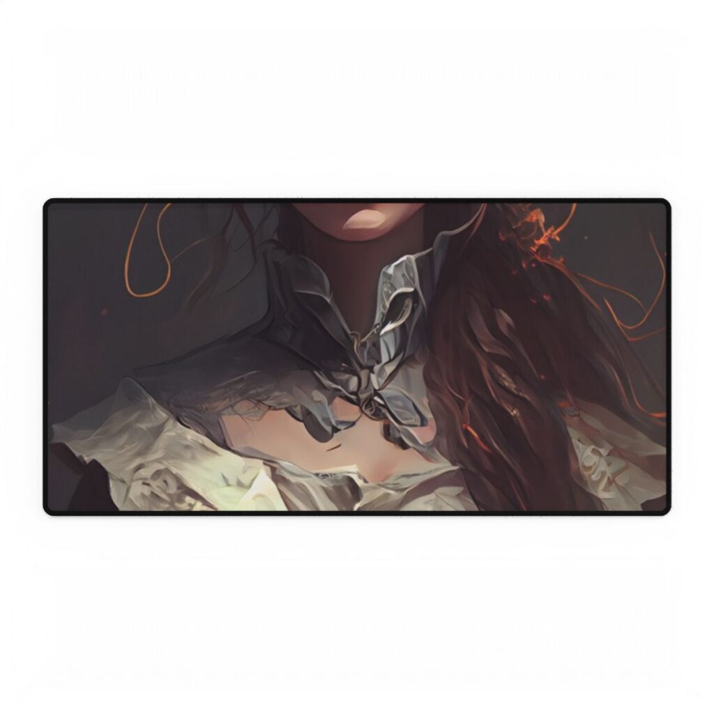 Elegant Professional Portrait: Brown Hair - Desk Mat