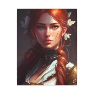 Redhead Woman with Braid Canvas Print