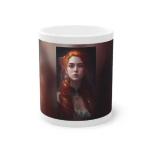 Freckled Redhead Woman Portrait Mug