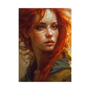 Red Haired Woman Portrait Poster