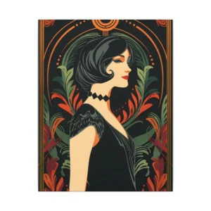 Art Deco Woman in Profile Canvas Print