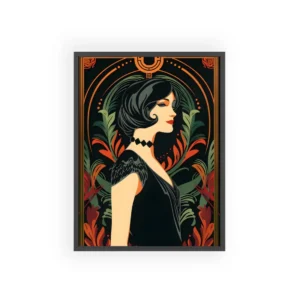 Art Deco Woman in Profile Framed Poster