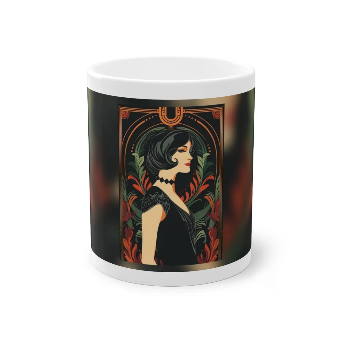 Elegant Vintage Poster: A Woman's Enchanting Presence - Mug