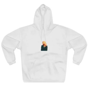 Woman in Red Hall Hoodie