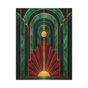 Art Deco Sunburst Arches Canvas Print