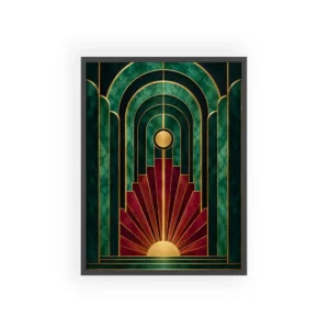 Art Deco Sunburst Arches Framed Poster