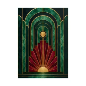 Art Deco Sunburst Arches Poster