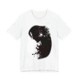 Dark-Haired Figure in Profile T-Shirt