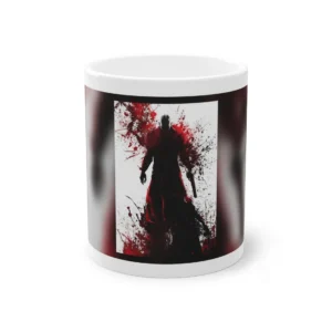 Gunman in Red Ink Splatter Mug