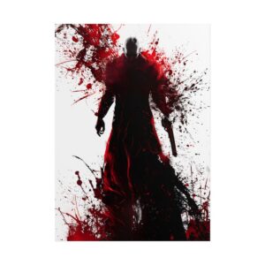 Gunman in Red Ink Splatter Poster