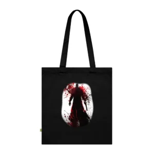 Gunman in Red Ink Splatter Tote Bag