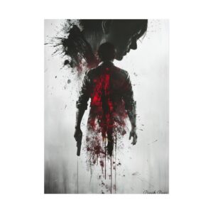 Man with Pistol Silhouette Poster