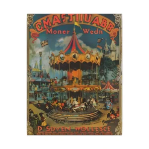 Vintage Carousel with Horses Canvas Print
