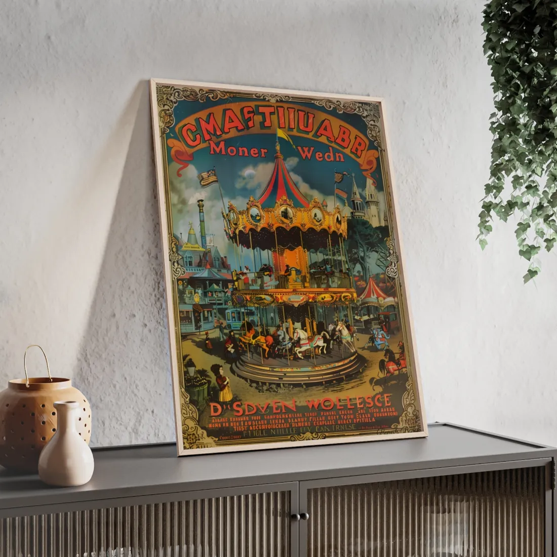 Enchanted Castle Dreams: Vintage Disneyland Magic - Framed Poster