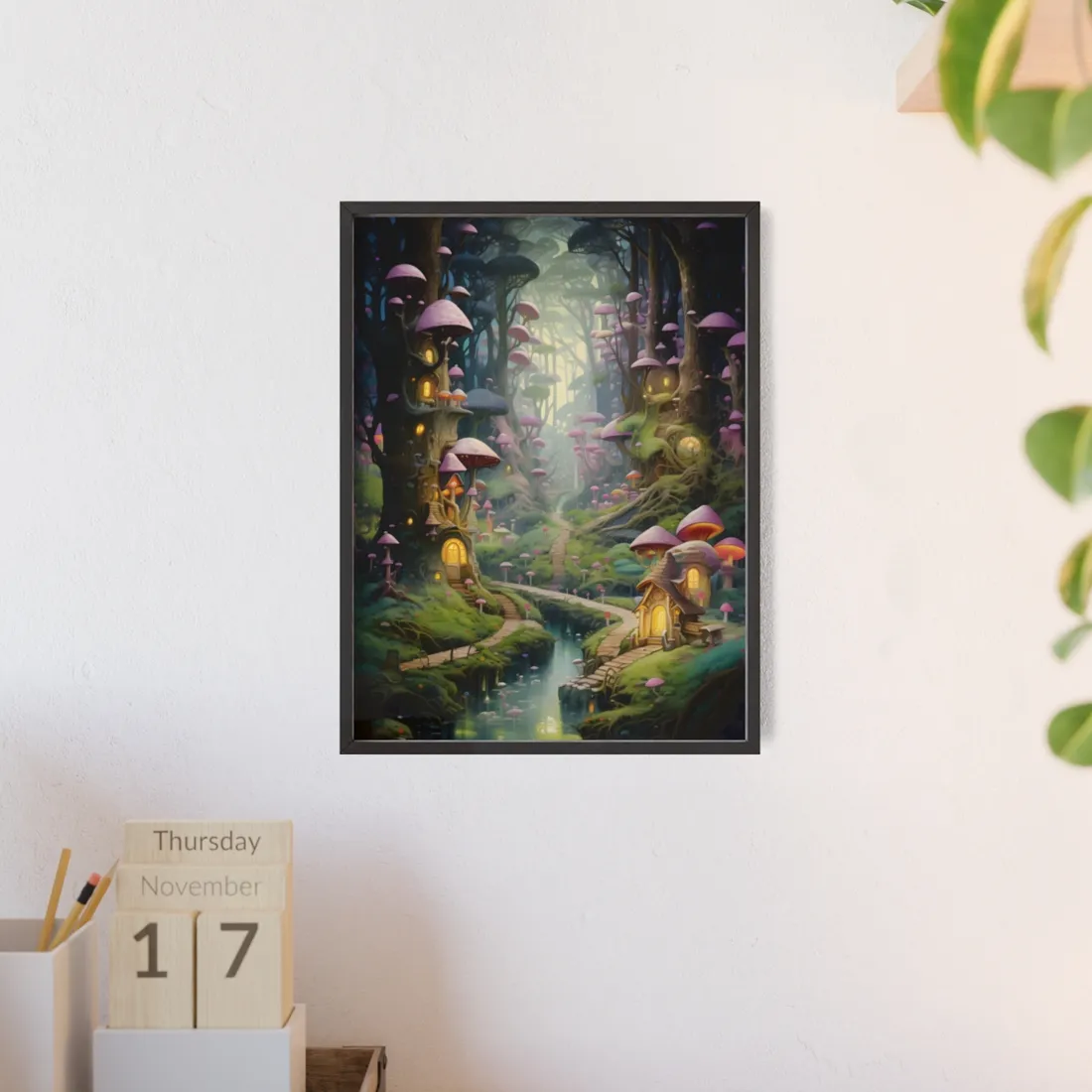 Enchanted Forest Adventure: Vibrant Artwork of Six Brothers - Framed Poster