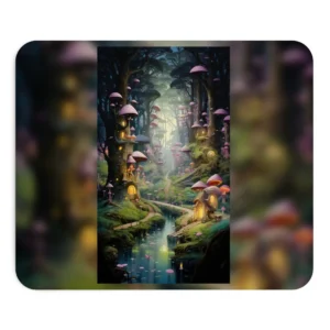 Mushroom Forest Village Mouse Pad
