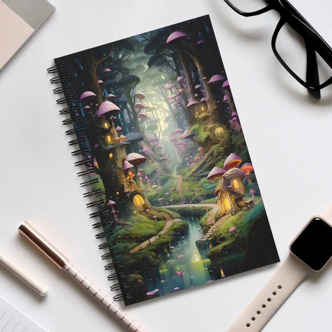 Enchanted Forest Adventure: Vibrant Artwork of Six Brothers - Spiral Notebook