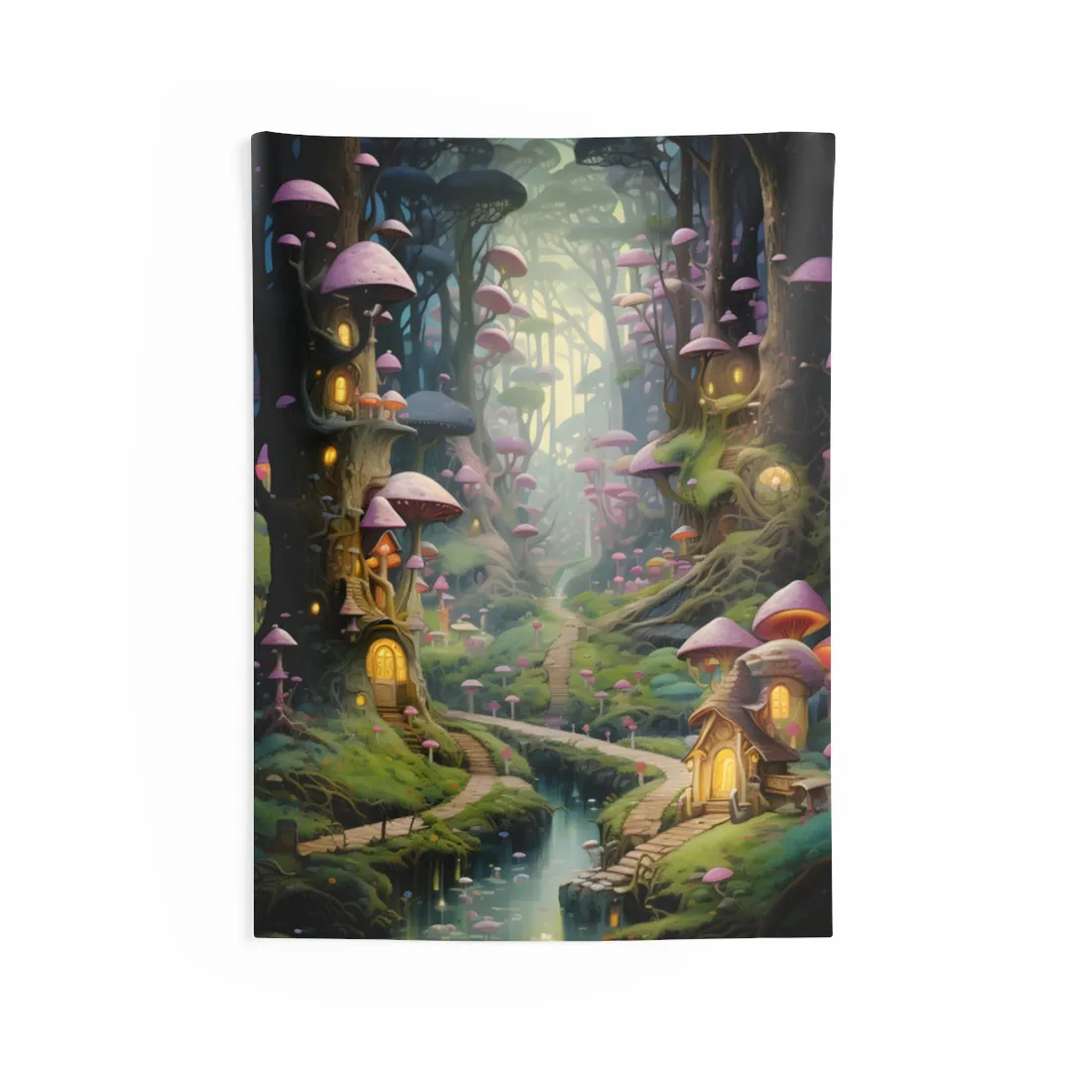 Enchanted Forest Adventure: Vibrant Artwork of Six Brothers - Wall Tapestry