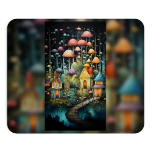 Mushroom Forest with Cottages Mouse Pad