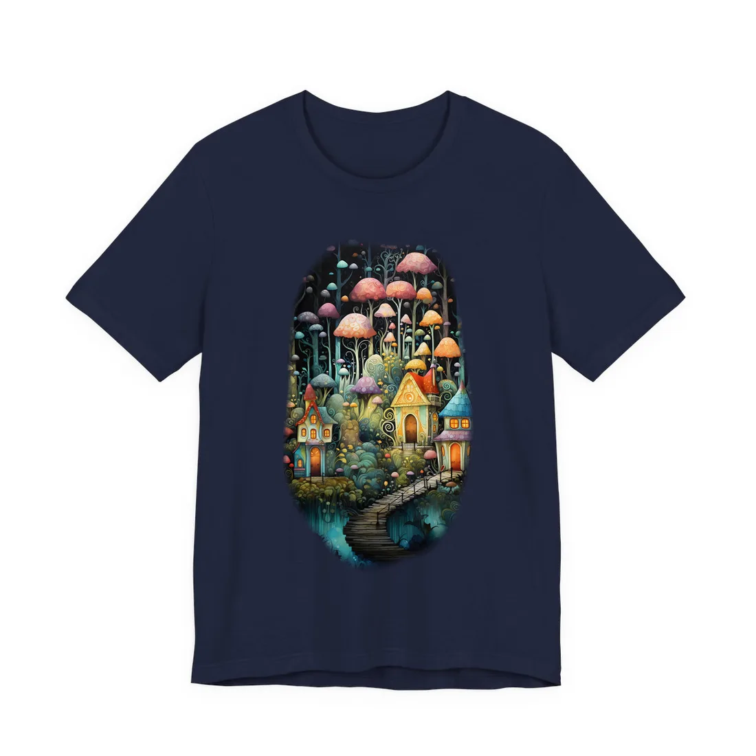Enchanted Forest Fairies: A Classic Whimsical - T-Shirt (Navy)