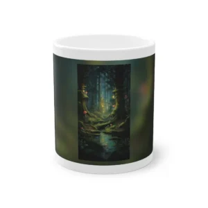 Forest Stream with Glowing Cottage Mug