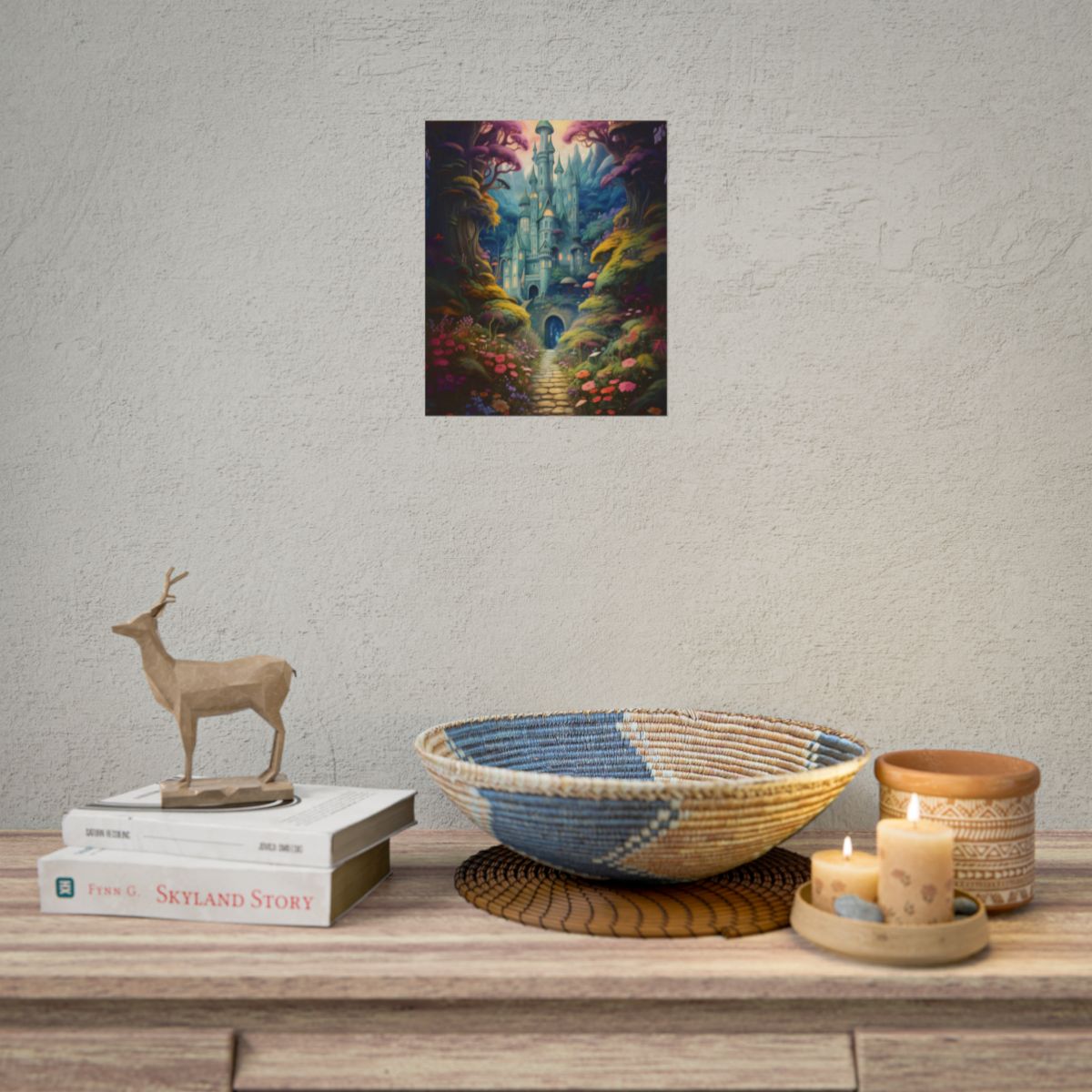 Enchanted Forest: Siblings in Wonder - A Digital Artwork - Poster
