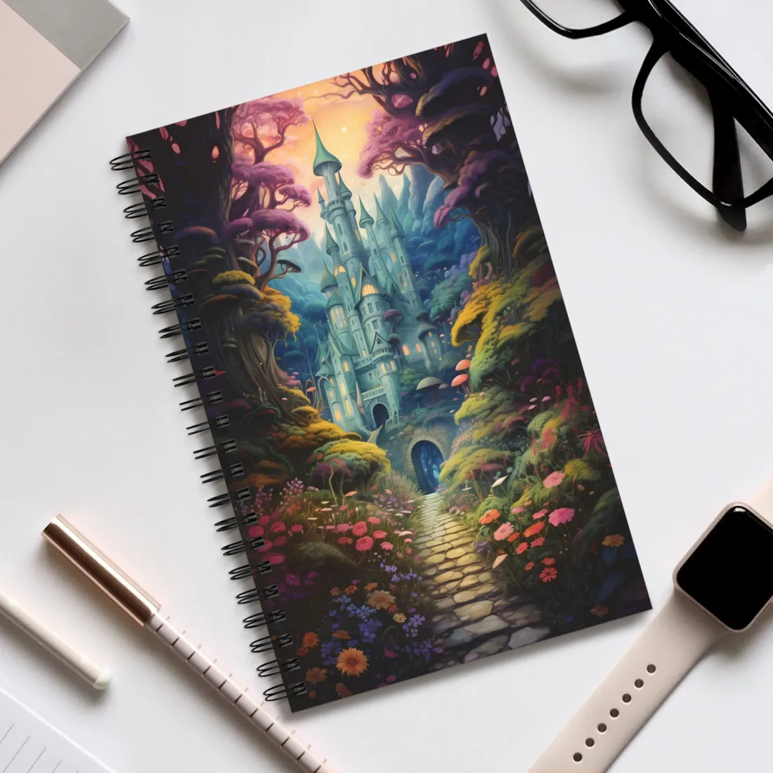 Enchanted Forest: Siblings in Wonder - A - Spiral Notebook