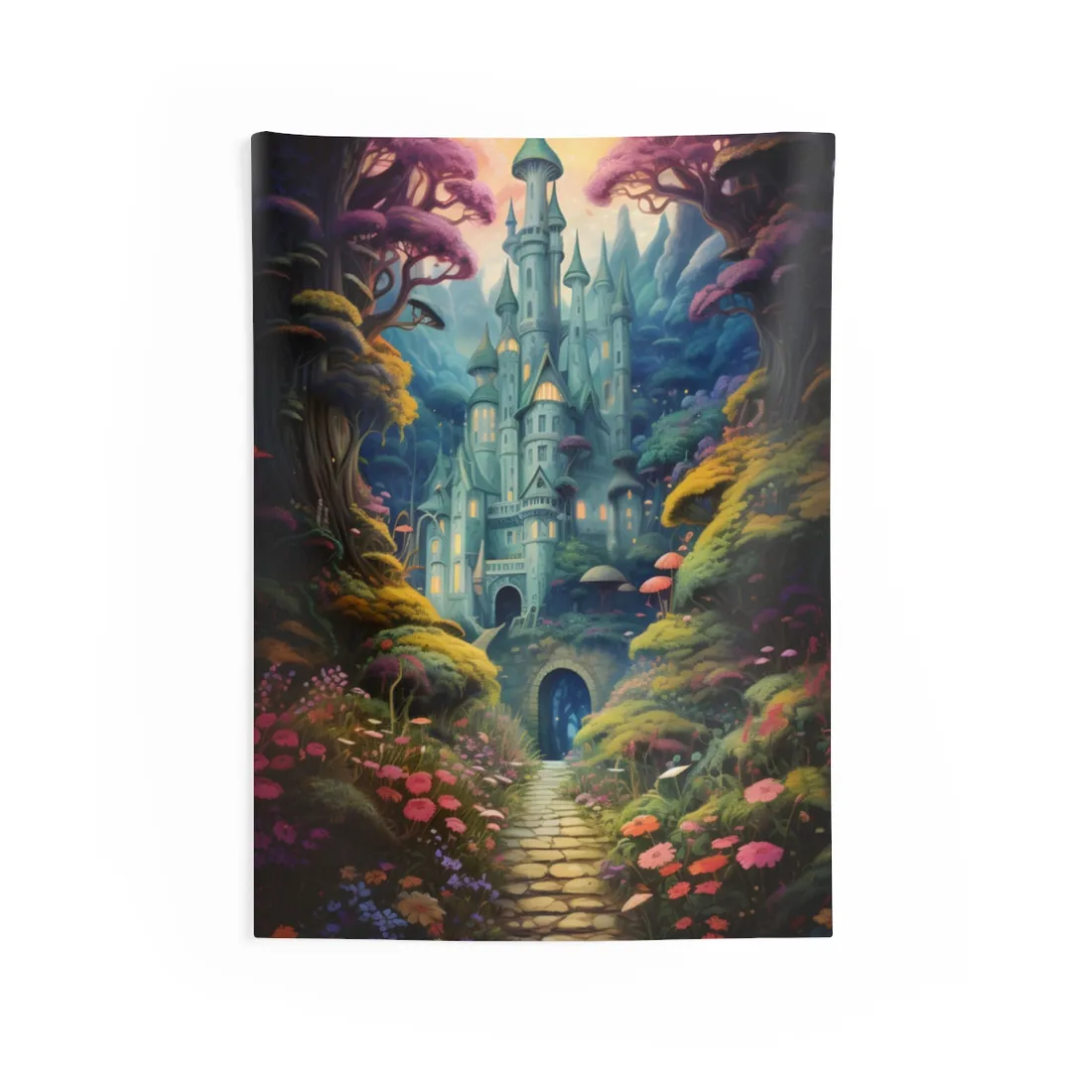 Enchanted Forest: Siblings in Wonder - A - Wall Tapestry