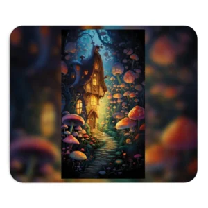 Mushroom Forest Cottage Mouse Pad