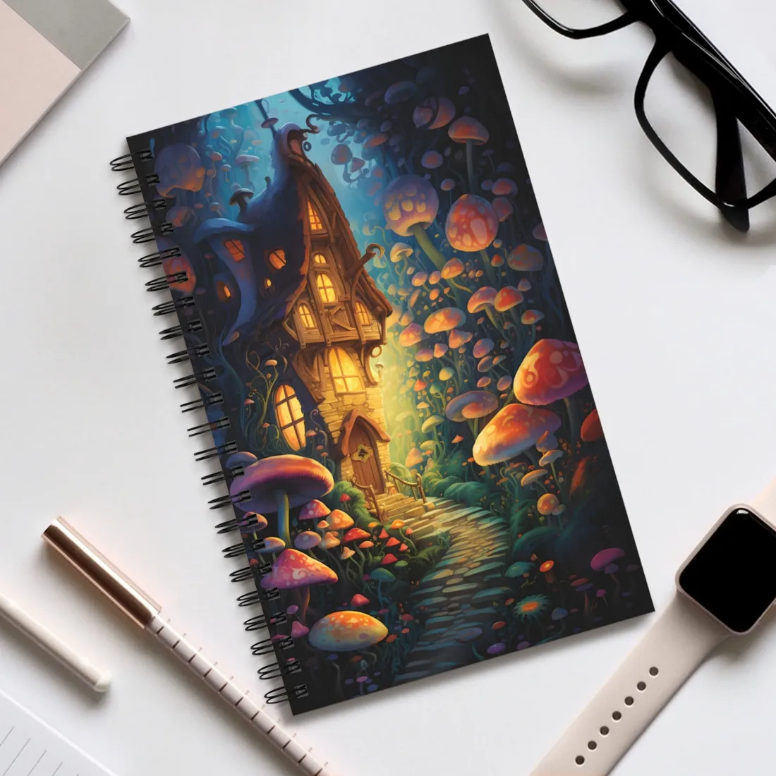 Enchanted Forest Whimsy: Vibrant Fairy Tale - Spiral Notebook