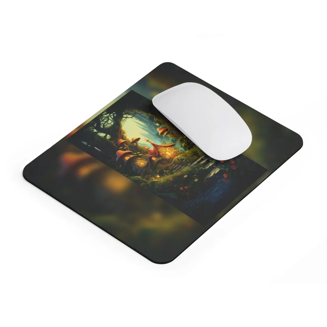 Enchanted Forest Wonder: A Young Hero in Whimsical Magic - Mouse Pad