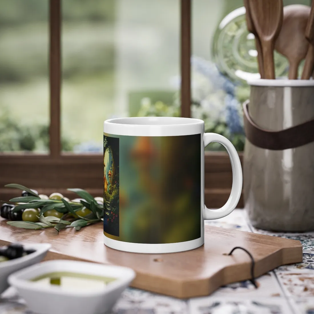 Enchanted Forest Wonder: A Young Hero in Whimsical Magic - Mug