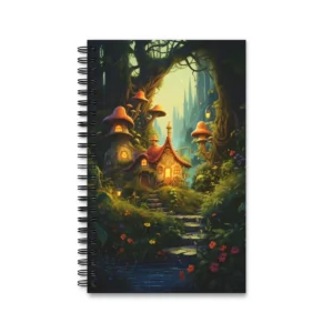 Fairy Cottage in Forest Spiral Notebook