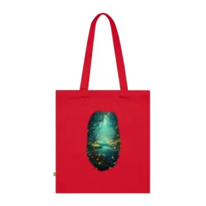 Forest Pond with Butterflies Tote Bag