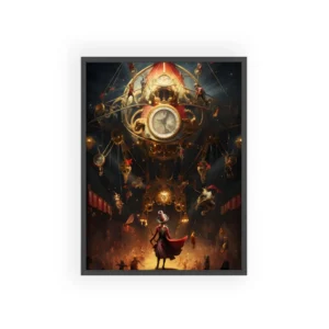 Circus Ringmaster Under Clock Framed Poster